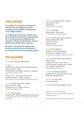 Programm Freiburger Diversity-Tag am 05.06.2018. 2